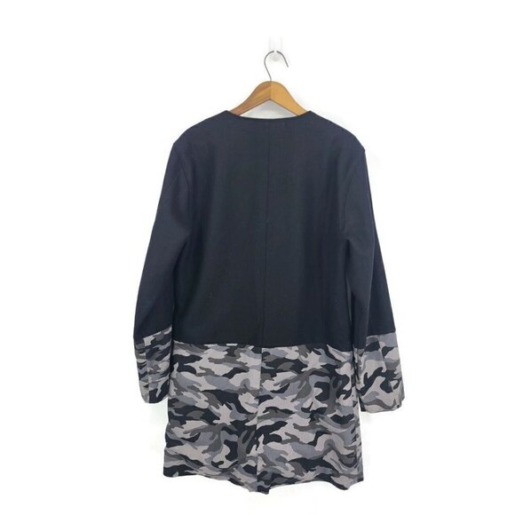 New Norman Russell Shirt Jacket Mens L? Black Camo Snap Front  SAMPLE - Picture 3 of 5